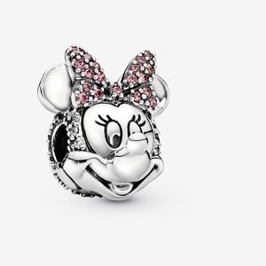 Disney Minnie Mouse Pink Pavé Bow Clip Charm, Pandora Charm
